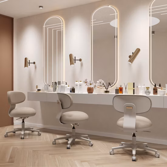 Tabouret roulant de salon hydraulique réglable pour massage SPA